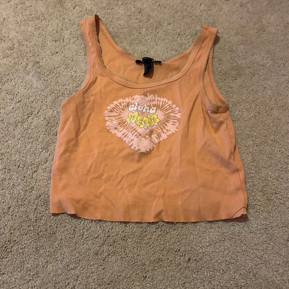 orange top worn once
